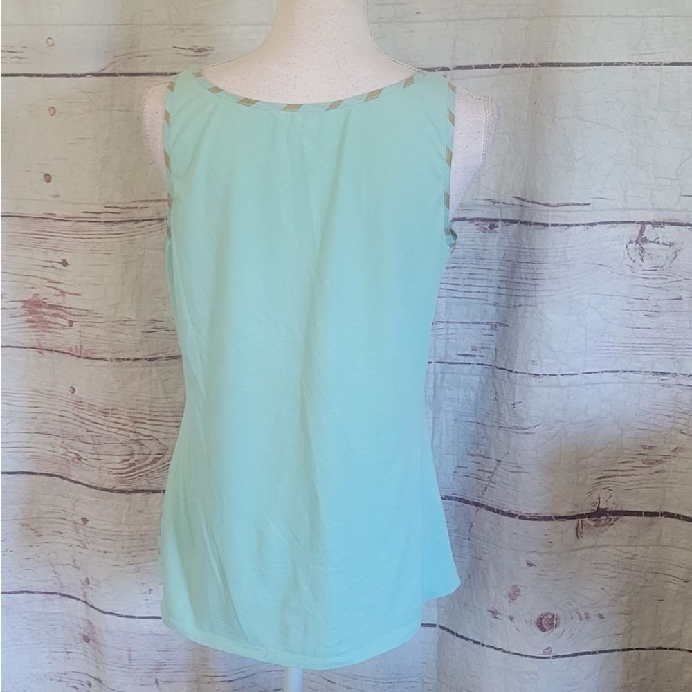 Sundance Striped Silk Tank Top Medium - Picture 2 of 5